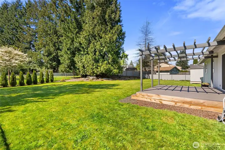 Backyard with deck