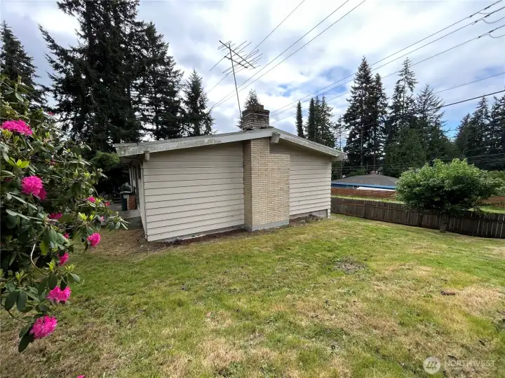 North side of home