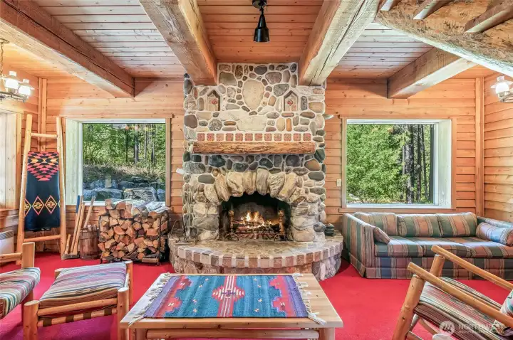 Stone Fireplace