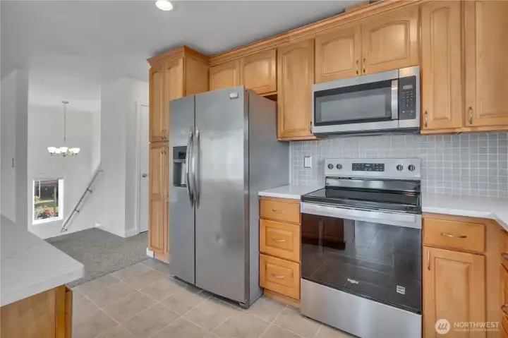 Gourmet kitchen.