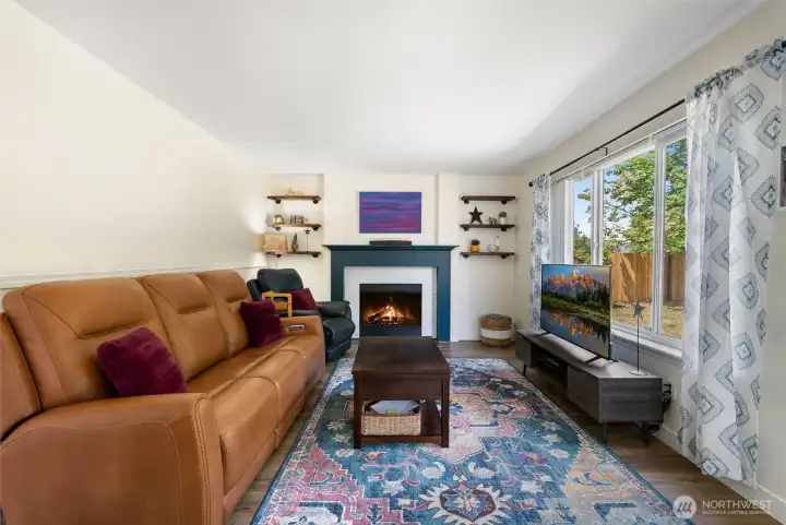 Cozy fireplace