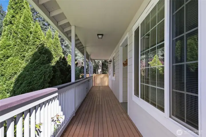 Covered front porch- quaint and functional.