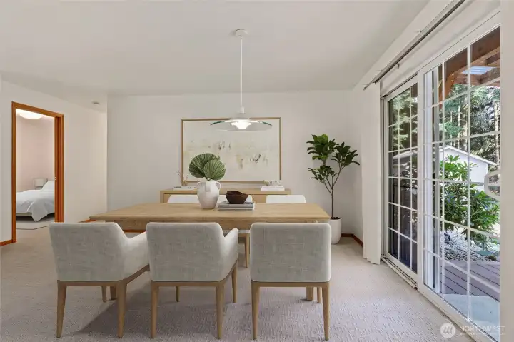 Dining Area Virtually Staged.
