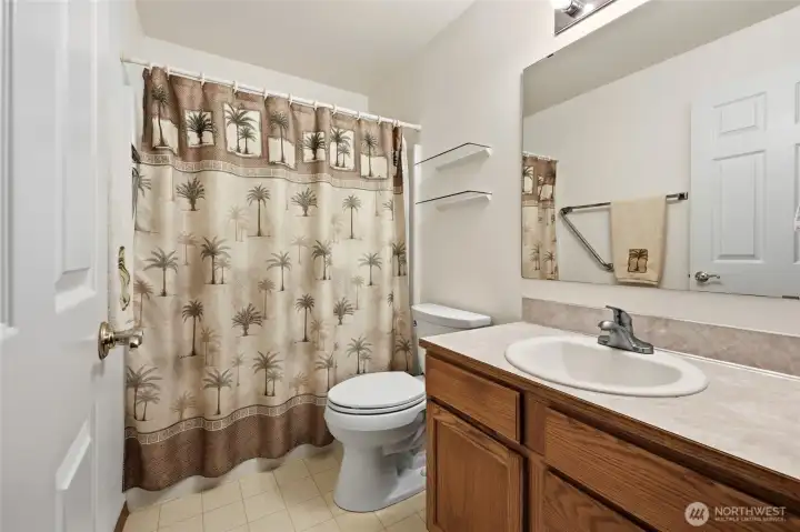 Shared Full Bath- first door on the right in the hall.