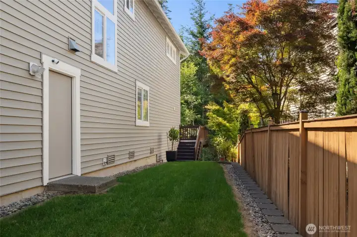 Backyard right off the deck.