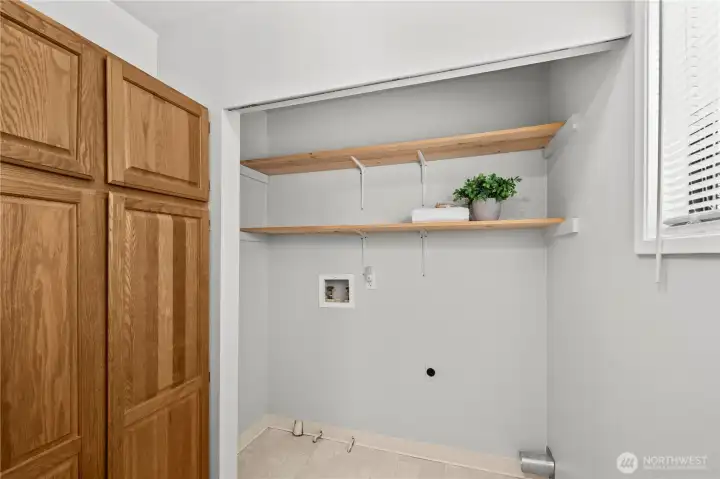 Laundry space on main level. Laundry space on main level.
