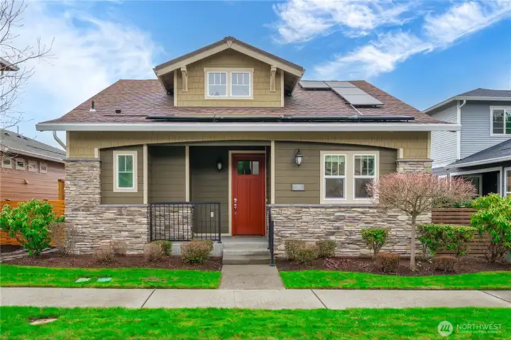 Well maintained single owner home offers a plethora of timeless upgrades, architecturally pleasing street appeal and a location close to the Lodge, bistro and retail!  Extensive stonework, great front porch, railing and energy efficient solar panels.