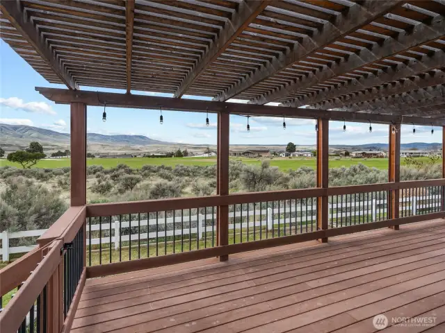 Back deck with stunning views.