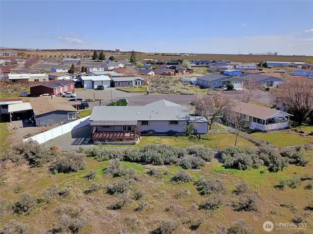 Back of home Aerial view.