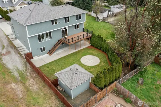 Aerial View of Back Yard