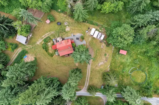 Arial view of property