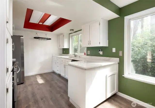 Remodeled kitchen.