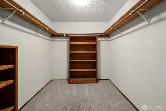 Primary walk in closet.