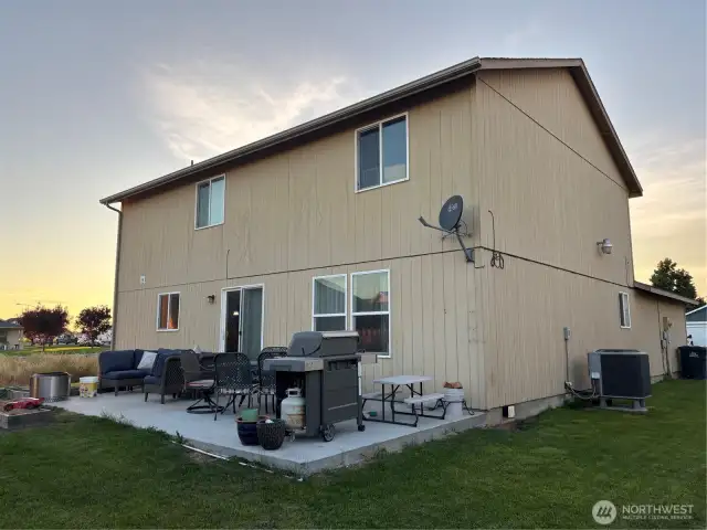 Back patio and east side