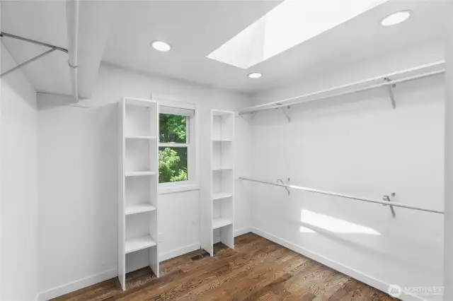 Spacious walk-in closet