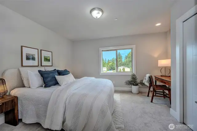 Second Bedroom is very spacious and light filled.