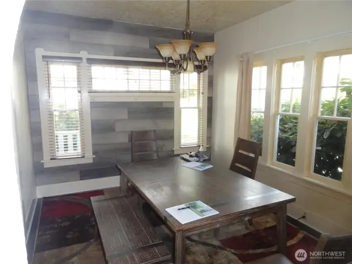 Dining room with a lot of light.