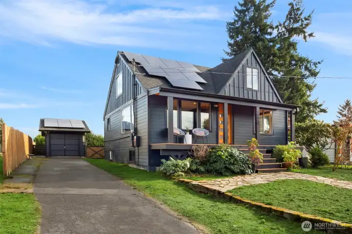 There is ample driveway parking in addition to the detached garage and off street parking in front of the home. Such a bonus!