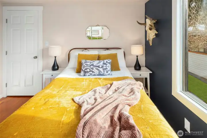 The main floor bedroom could be great for guests, or as a home office!