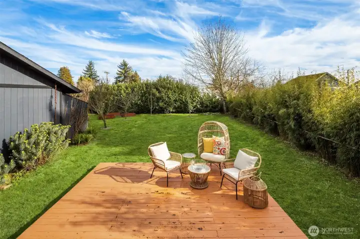 Such a special backyard on your oversized lot.