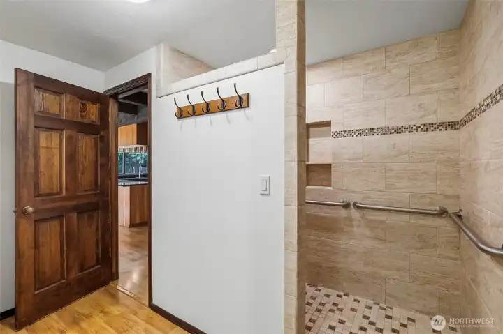 Main floor walk-in shower.