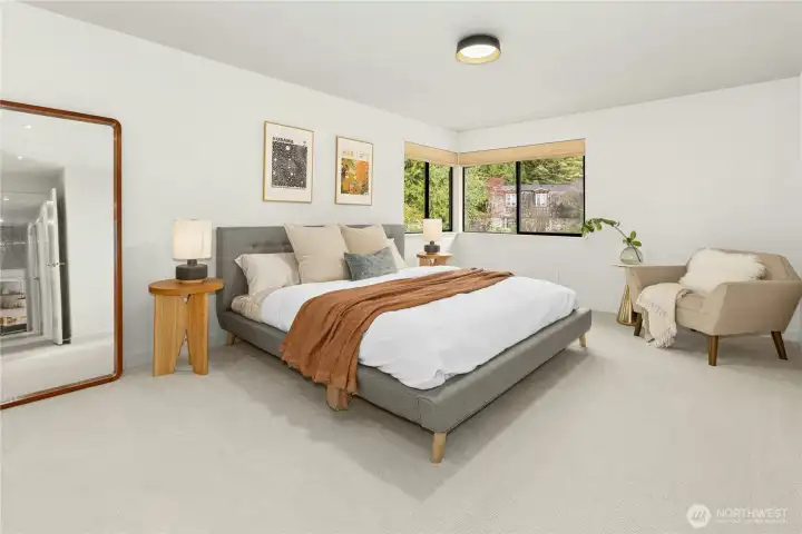 Moving upstairs, where all of the bedrooms are on one level.