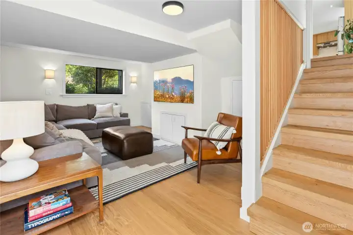 Moving downtairs to the family room/bonus room on the lower level.