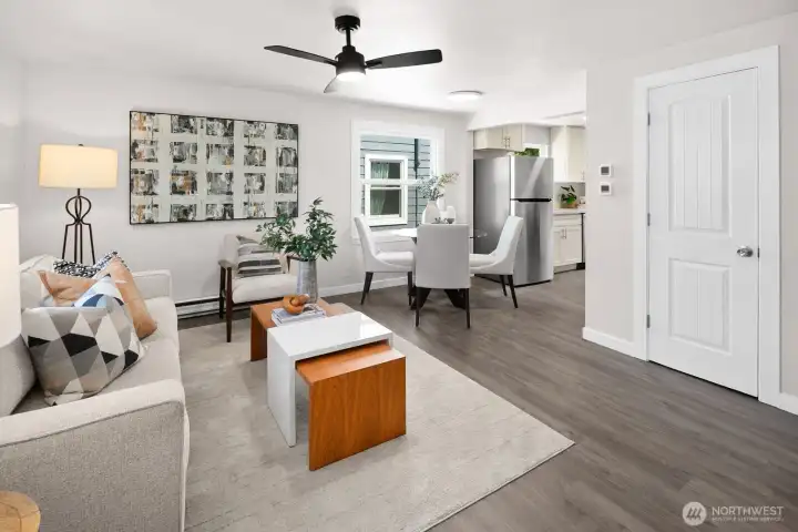 Open floor plan invites conversation and gathering