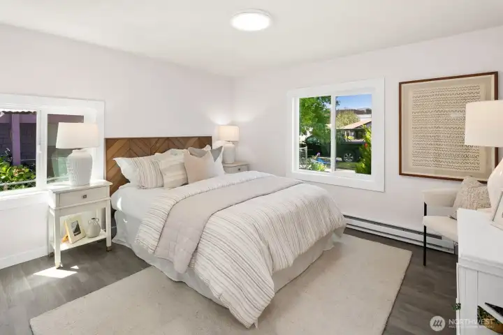 The house offers two spacious bedrooms
