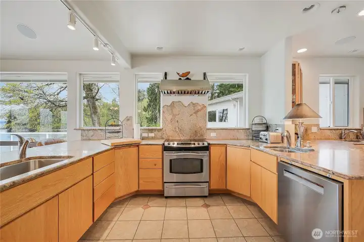 Imagine the meals you could prepare here! And the view while you work has no equal.