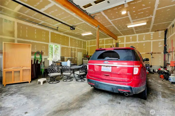 Inside the high bay garage.