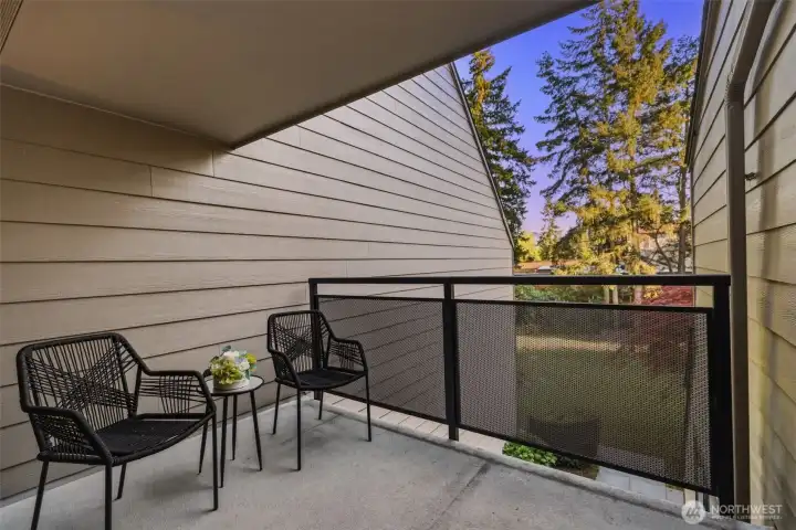 complete with tranquil outdoor space off primary