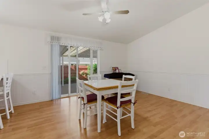 Dining area 2 plus slider for outdoor access