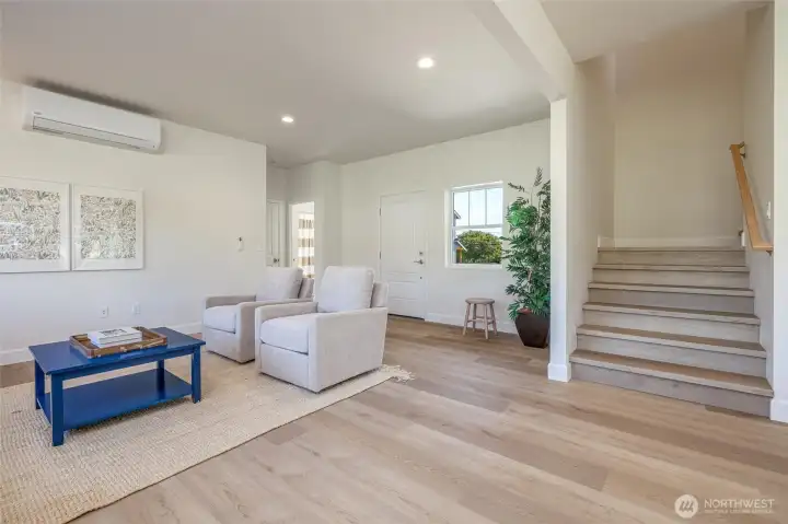 Front door to living room