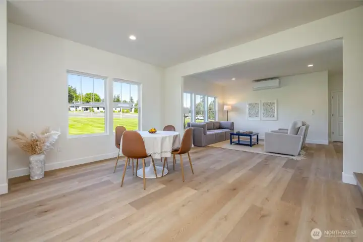 Dining room towards living