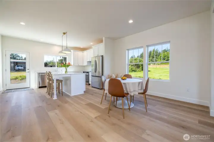 Dining room towards kitchen