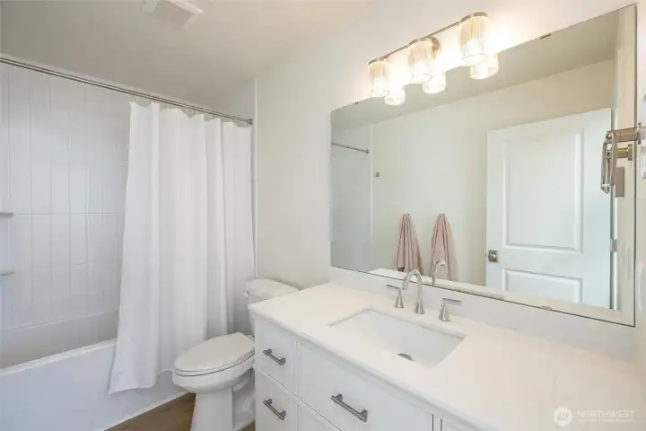 Upper floor hall bathroom