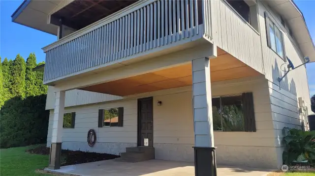 Covered patio area for the lower level