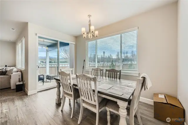 Kitchen with eating area.