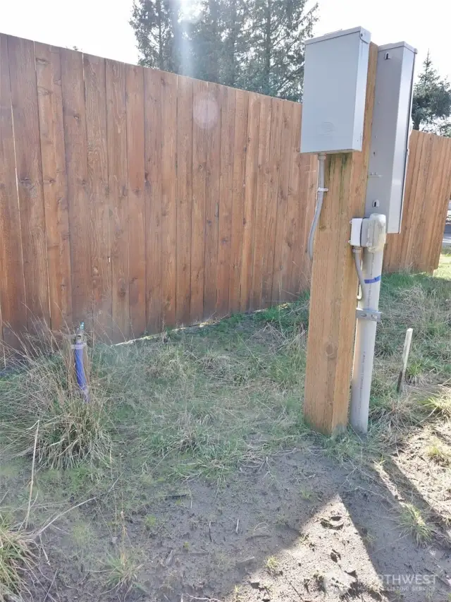 Power and water installed.