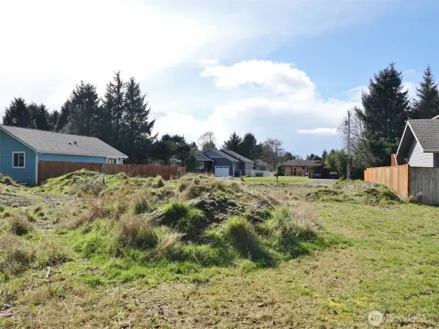 Looking from the rear of the lot towards the front.