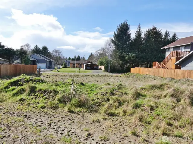 Looking from the back of the lot towards the front.
