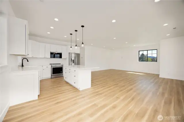 Dining, Kitchen and Living room .