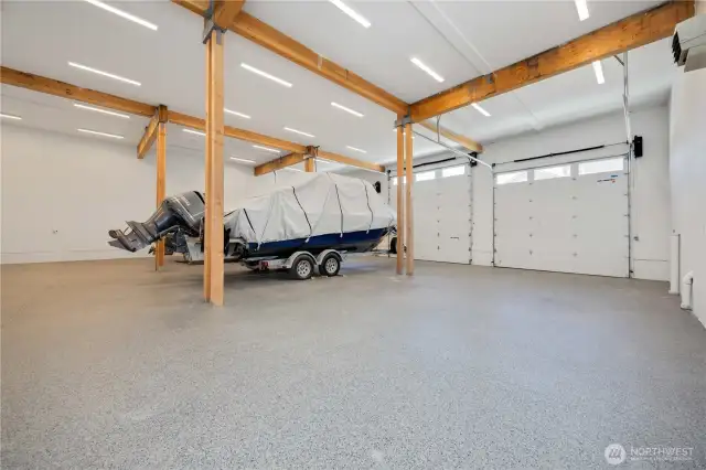 Massive shop downstairs provides all the storage and workspace you could need!