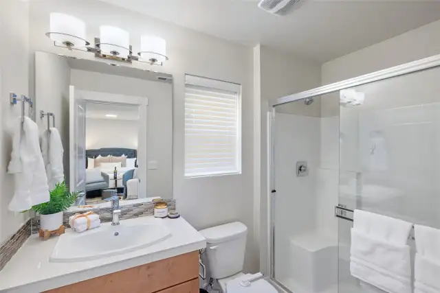 Guest bath on the main floor.