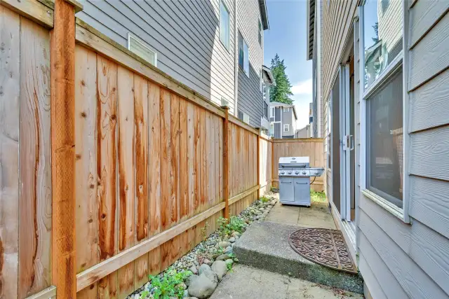 There is room for your BBQ grill too!