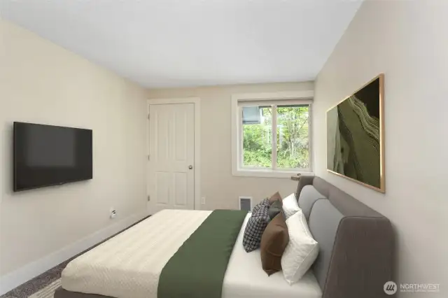 Secondary Bedroom is really a nice size and has a big closet