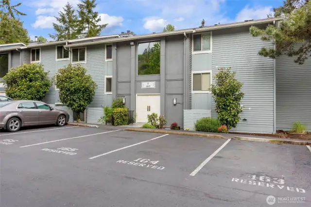 #165 dedicated parking space right outside the door and option for another to rent.