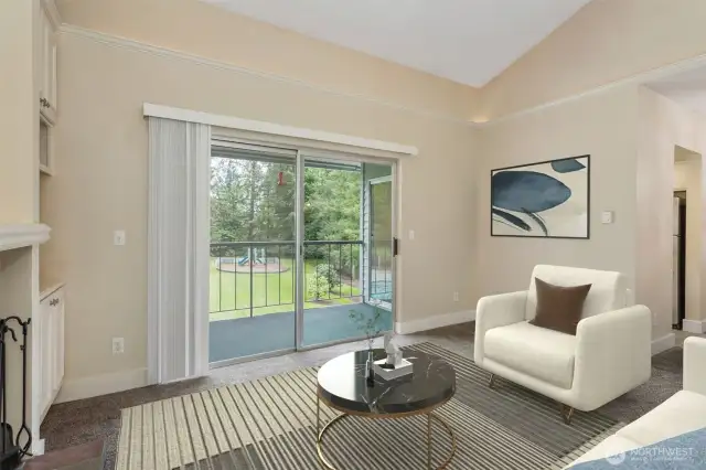 Living room with beautiful territorial views