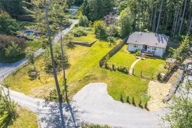 Large town lot with all of the conveniences of town living.